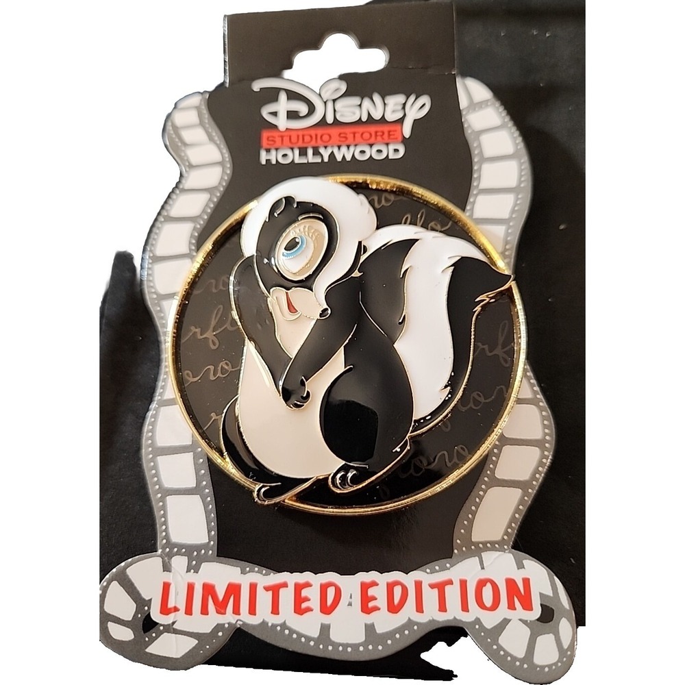 Disney Pin‎ Bambi Skunk Flower Cursive Cuties D23 Hollywood DSSH LE 400 150300